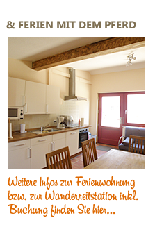 Ferienwohnung, Urlaub mit dem Pferd, Wanderreitstation